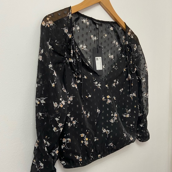 Dynamite Shoulder Tie Blouse NWT - Picture 7 of 10